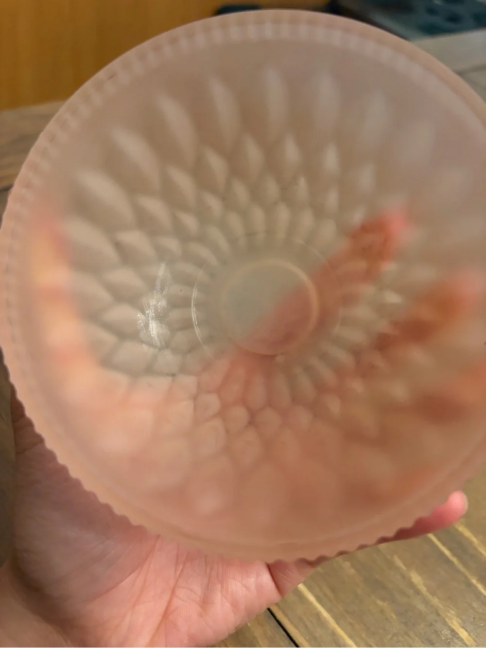 Fairy Lamp Indiana Glass Mt Vernon Frosted Pink